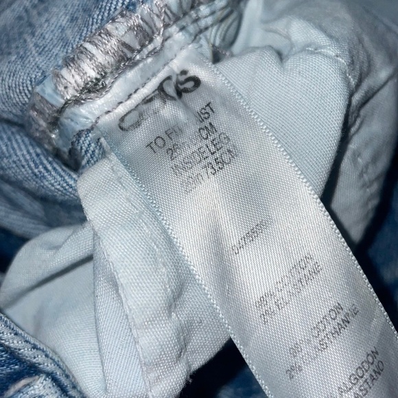 ASOS Denim Jeans Fit Waist High Rise Ankle Crop Size 29 Distressed Ripped - Picture 4 of 8